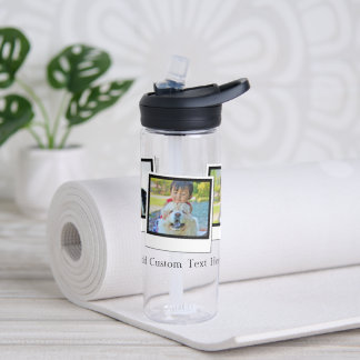 Personalised 3-Photo Snapshot Frames Custom Colour Water Bottle