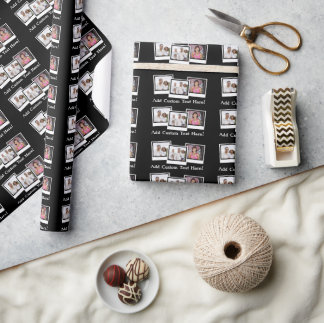 Personalised 3-Photo Snapshot Frames Custom Colour Wrapping Paper