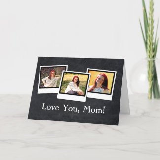 Personalised 3-Photo Snapshot Frames Mother's Day Card
