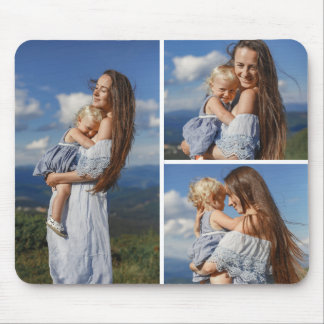 Personalised 3 Photo Template Mousepad