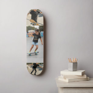 Personalised 3-Photo Wall Art   Custom Kids Photo  Skateboard