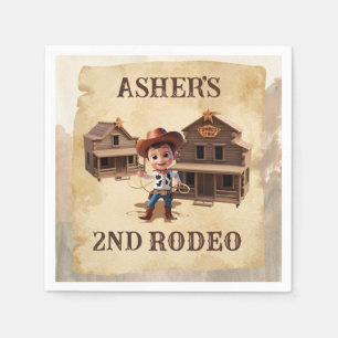 Personalised 3D Cowboy Western Rodeo Party Napkin