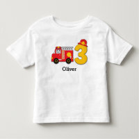 Personalised 3rd Birthday Fire Truck