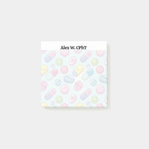 Personalised 3x3 Pharmacy Sticky Notes, Funny Post-it Notes