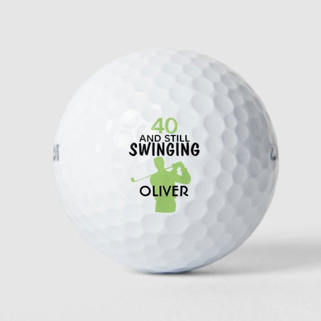 Personalised 40th Birthday Golf Balls (Front)
