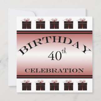 Personalised 40th Birthday Party Invitations