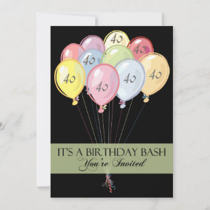 Personalised 40th Birthday Party Invitations