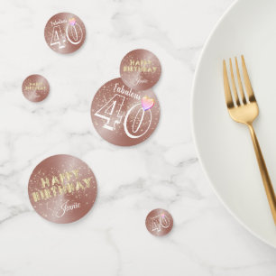 Personalised 40th Birthday Party Table Confetti