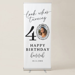 Personalised 40th Birthday Photo Retractable Banner