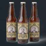 Personalised 40th Birthday Vintage Photo Template Beer Bottle Label<br><div class="desc">Vintage retro distressed style milestone 40th Birthday Party supplies beer labels. Elegant birthday party supplies. Insert your own photo. Template provided so easily personalised. Note the photo will be the same colours as you use. The design is also available with other age milestones. Matching party supplies (Banners, posters, paper plates,...</div>