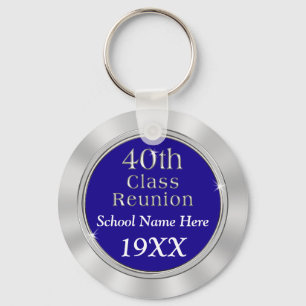 Personalised 40th Class Reunion Gifts, Your Key Ring