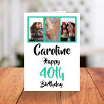 Personalised 40th happy birthday photo collage card<br><div class="desc">Put a smile on a face with this personalised 40th birthday photo collage card. - Simply click to personalise this design 🔥 My promises - This design is unique and is designed with you in mind 🙏 Thank you for supporting my small business - If you would like a bespoke...</div>