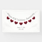 Personalised 40th Ruby Wedding Anniversary banner