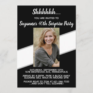 Personalised 40th Surprise Birthday Party Invite