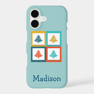 Personalised 4 Christmas Trees Retro Design
