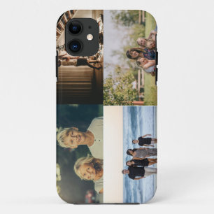 Personalised 4 Family Photo Collage Custom iPhone 11 Case