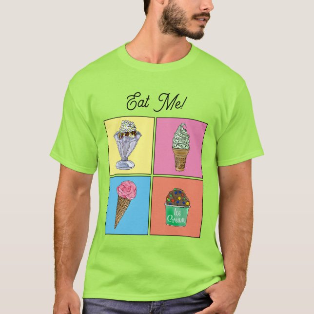 Personalised 4 Ice Cream T-Shirt (Front)