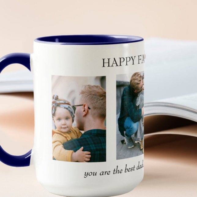 Personalised 4 Photo Collage Father's Day Gift Mug (Creator Uploaded)