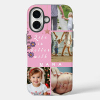 Personalised 4 Photo Collage Life is better Nana
