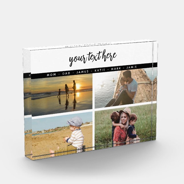 Personalised 4 Photo Family Love Memories  (Left)