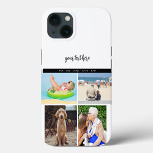 Personalised 4 Photo Family Love Memories Keepsake iPhone 13 Case