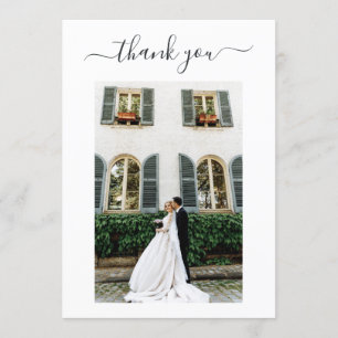 Personalised 4 Photo Wedding Thank You Script Card