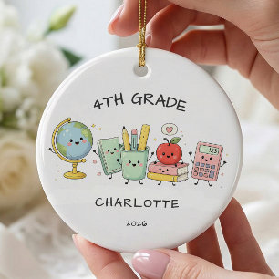 Personalised 4TH Grade Girl Ceramic Tree Decoration