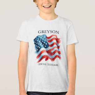 Personalised 4th of July 13th Birthday Shirt