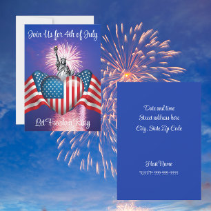 Personalised 4th of July "Let Freedom Ring" Invite