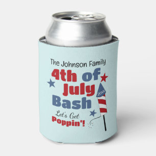 Personalised 4th of July Party Can Cooler