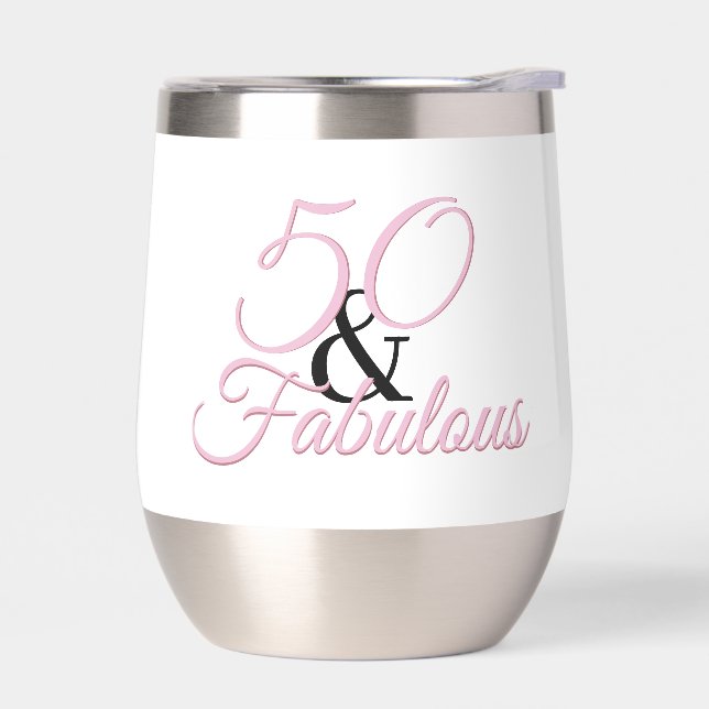 Personalised 50 and fabulous Pink Birthday (Left)