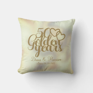 Personalised 50 Golden Years Anniversary Cushion