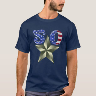 Personalised 50 Stars Americana T-Shirt
