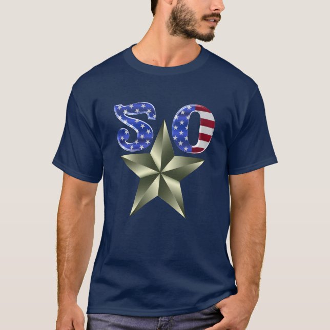 Personalised 50 Stars Americana T-Shirt (Front)