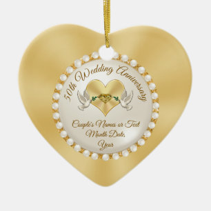 Personalised 50th Anniversary Christmas Ornament