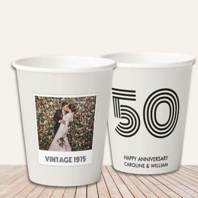 Personalised 50th Anniversary Decor Party Cups (Personalized 50th Anniversary Decor Party Cups
)