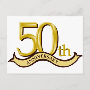 Personalised 50th Anniversary Gift Postcard