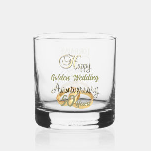 Personalised 50th Anniversary Gift Whisky Glasses