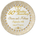 Personalised 50th Anniversary Porcelain Plate