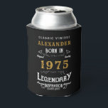 Personalised 50th Birthday Add Name Year Legendary Can Cooler<br><div class="desc">Personalised birthday add any year and name can cooler. Edit the name and year with the template provided. A wonderful custom black birthday idea. More gifts and party supplies available with the "Legendary" design in the store. More gifts and party supplies available with the "Legendary" design in the store.</div>
