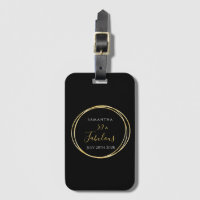 Personalised 50th Birthday Black Gold