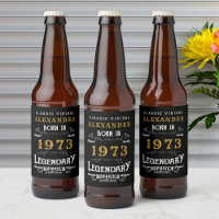 Personalised 50th Birthday Born 1973 Vintage Black