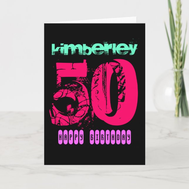 Personalised 50th Birthday Greeting Card (Front)