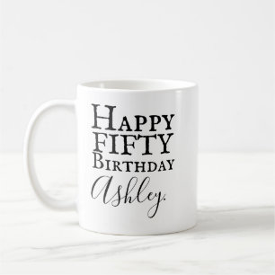 Personalised 50th birthday mug