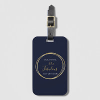 Personalised 50th Birthday Navy Gold