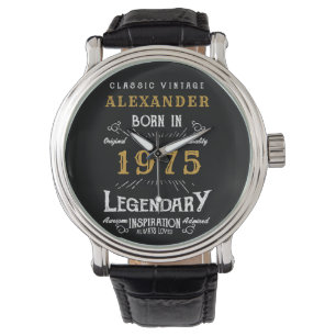 Personalised 50th Birthday Or Retirement Born 1975 Watch