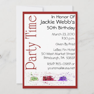 Personalised 50th Birthday Party Invitation