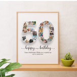 Personalised 50th Birthday Photo Collage Poster<br><div class="desc">Personalised 50th Birthday Photo Collage Poster fro mum,  dad,  friend</div>