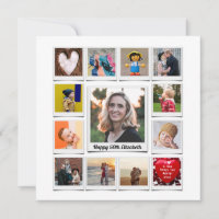 Personalised 50th Birthday Photo Template Modern