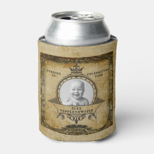 Personalised 50th Birthday Vintage Photo Template Can Cooler